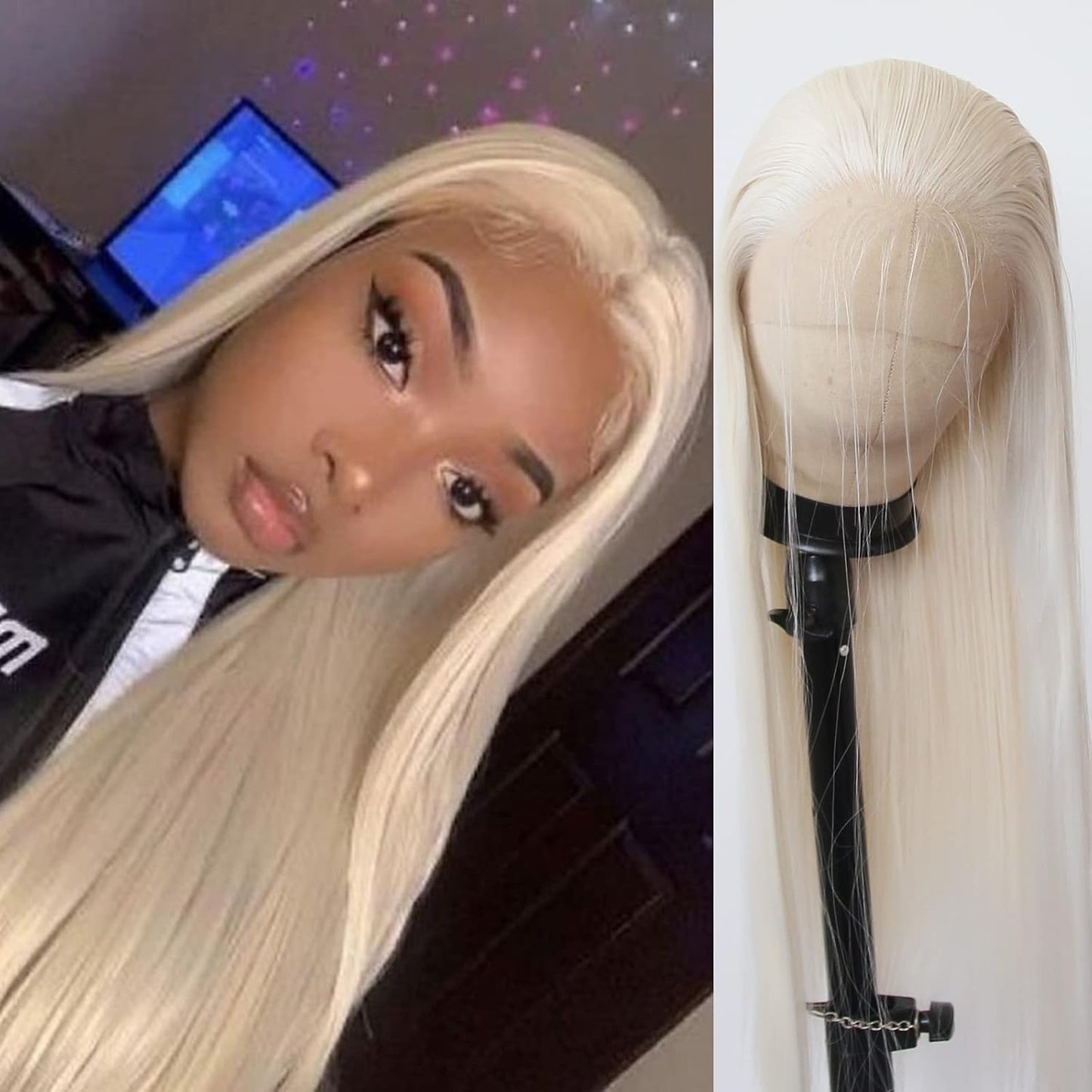 99J Burgundy Lace Front Wig - Long Straight Synthetic Hair, Pre-Plucked Natural Hairline for Black Women | Heat Resistant Fiber, Daily Wear