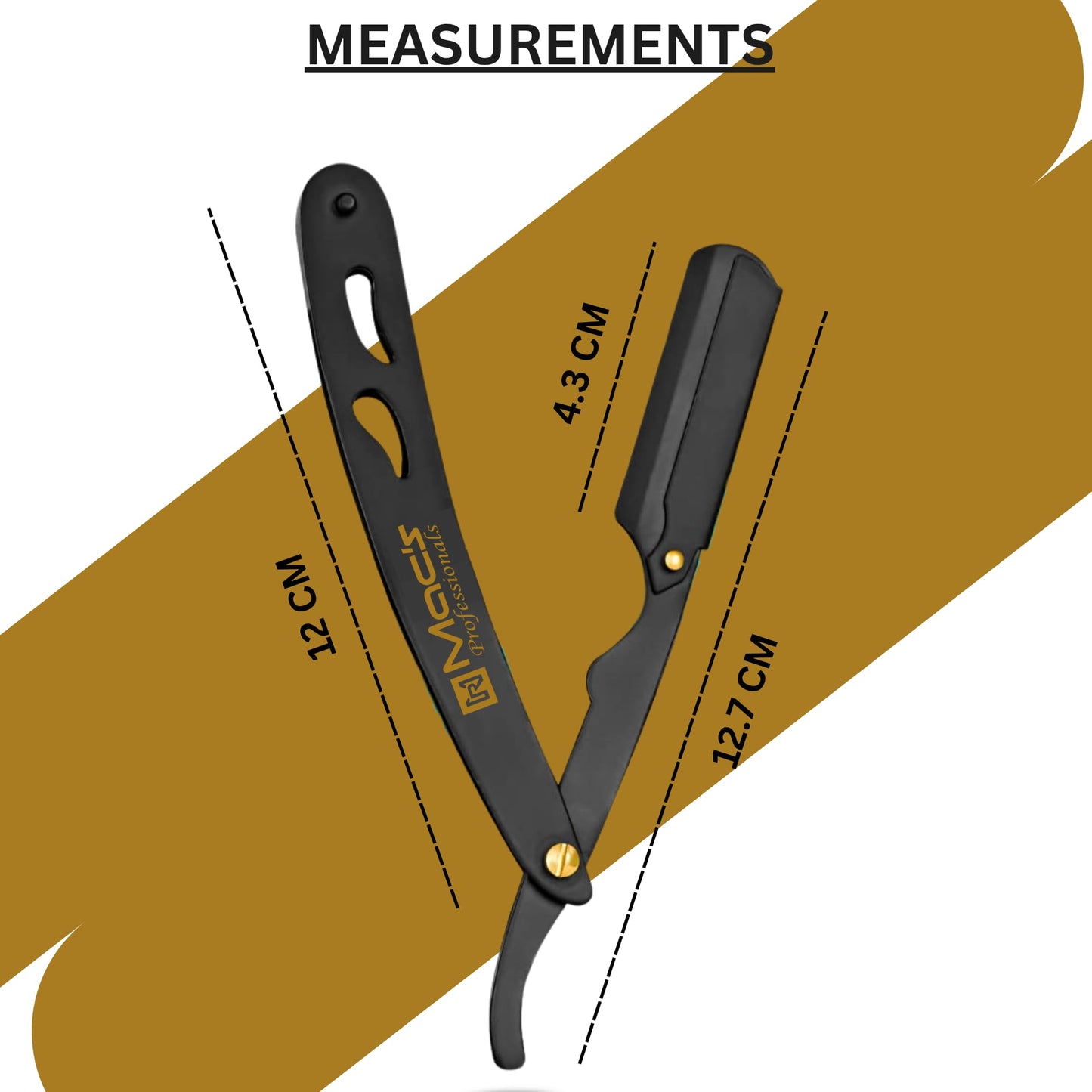 Professional Straight Razor for Men Barber Straight Edge Razor with Derby Blades and Pouch. Stainless Steel Shavette Razor for Men – 100 Pack for Smooth, Precise Shaving