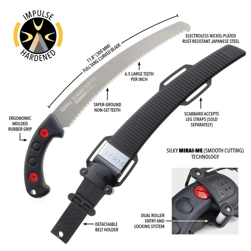 Silky ZUBAT Professional Curved Hand Saw 300mm Large Teeth (270-30)