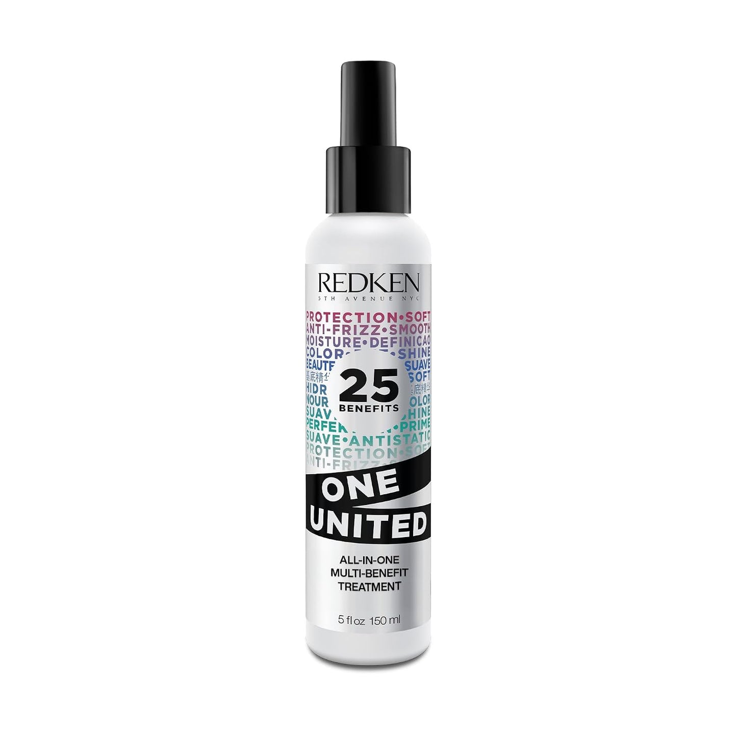 Redken One United Leave-In Conditioner - Multi-Benefit Treatment for All Hair Types | Heat Protectant & Detangler Spray