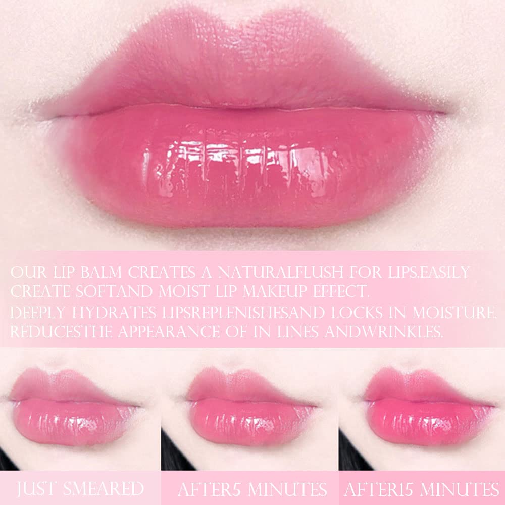 Magic Color Changing Lipstick - Long Lasting Waterproof Lip Balm | 3 Shades: Peach, Strawberry, Blueberry