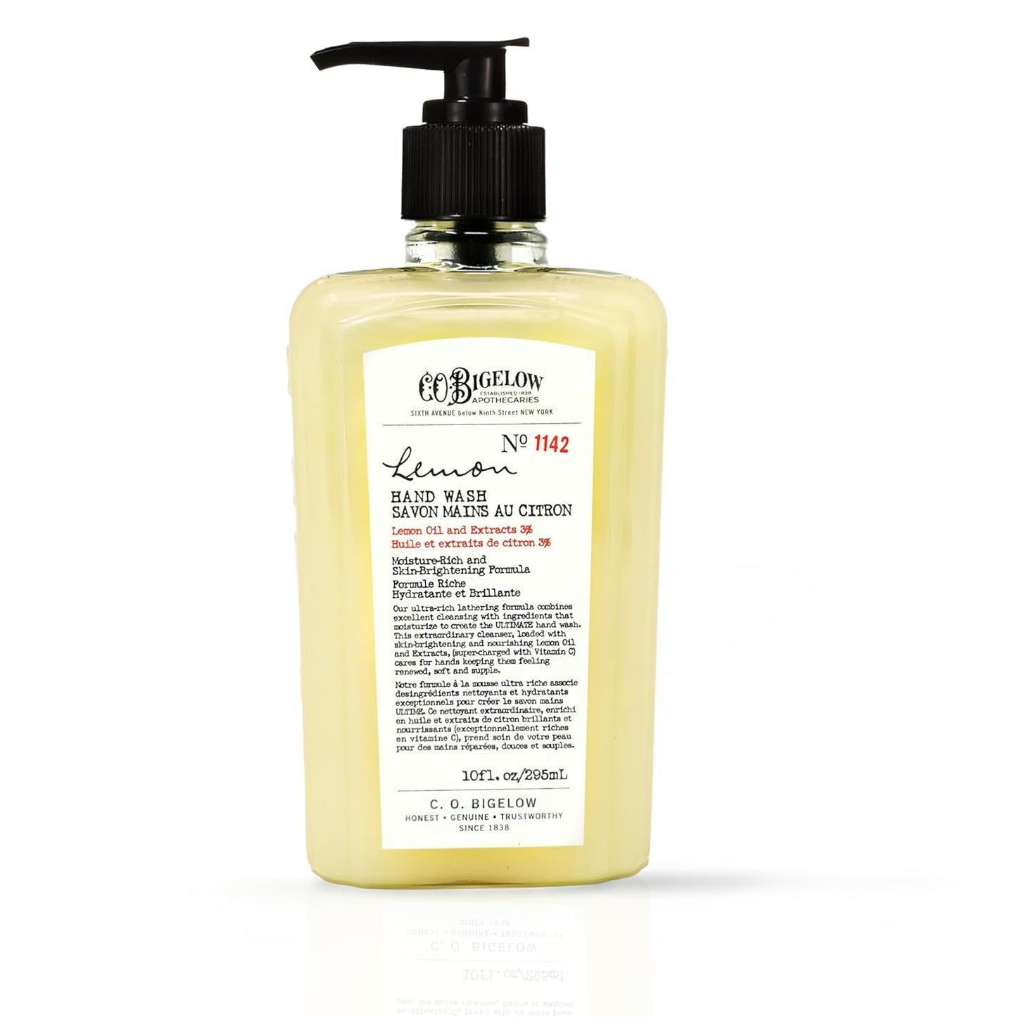 C.O. Bigelow Lemon Hand Wash - Moisturizing Liquid Soap with Aloe Vera | 10 Fl Oz (Pack of 2)