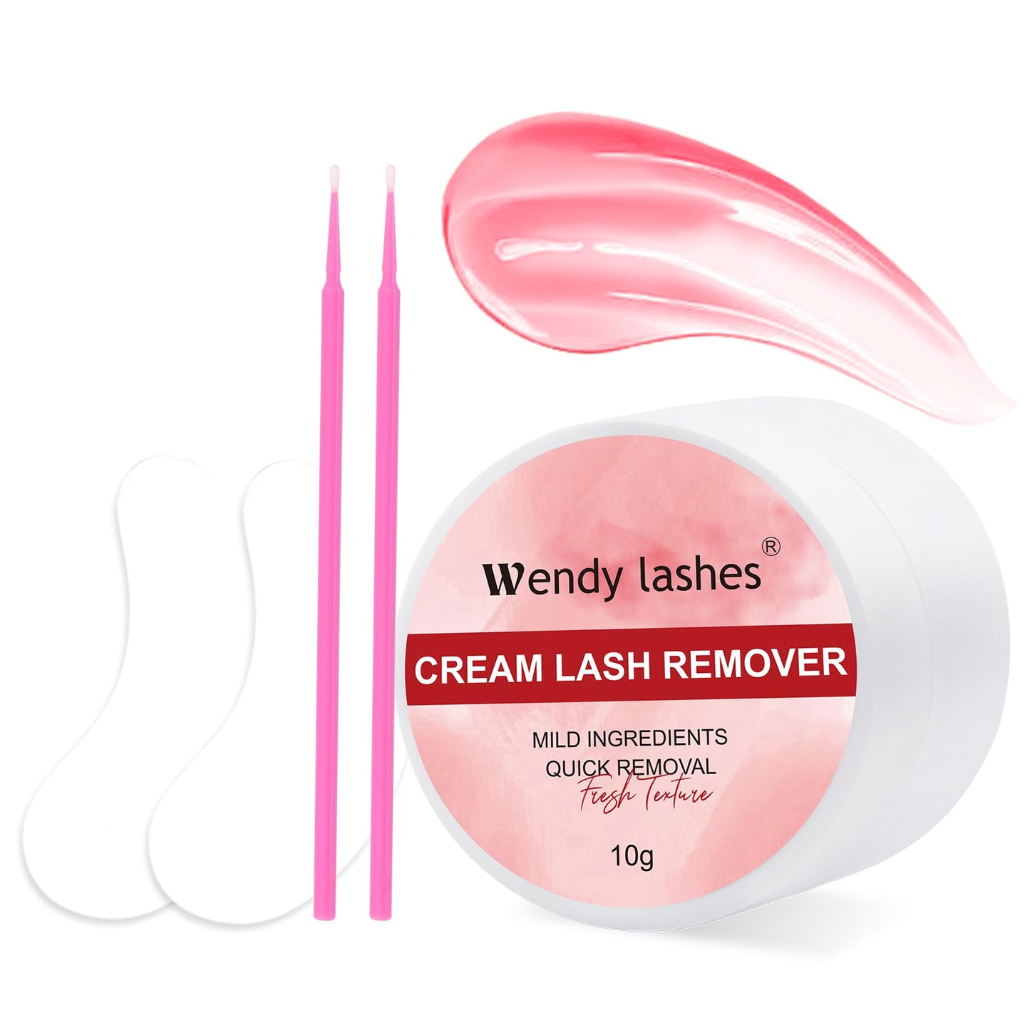 Lash Extension Remover Cream Eyelash Extension Remover Low Irritation Dissolves Powerful Eyelash Glue Remover for Salon Lash Glue Remover(No Flavored 10g)