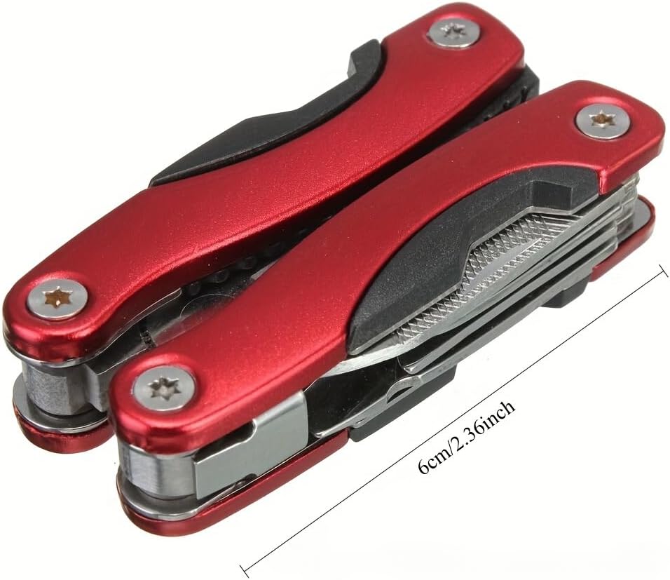9-In-1 Stainless Steel Portable Multi Tool Plier - Essential Camping Gear & Survival Accessories