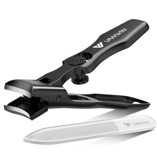 German Nail Clippers for Men Thick Nails, VANWIN Toenail Clippers for Seniors Large Wide Jaw Opening, Heavy Duty No Splash Fingernail Clipper with Safety Lock Nail Clippers with Catcher for Women