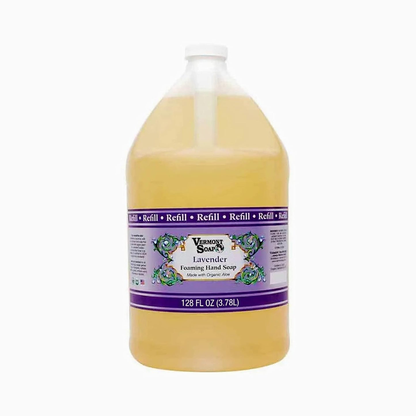 Vermont Soap Organic Unscented Foaming Hand Soap - Natural Moisturizing Liquid Soap for Dry Skin | 64 oz