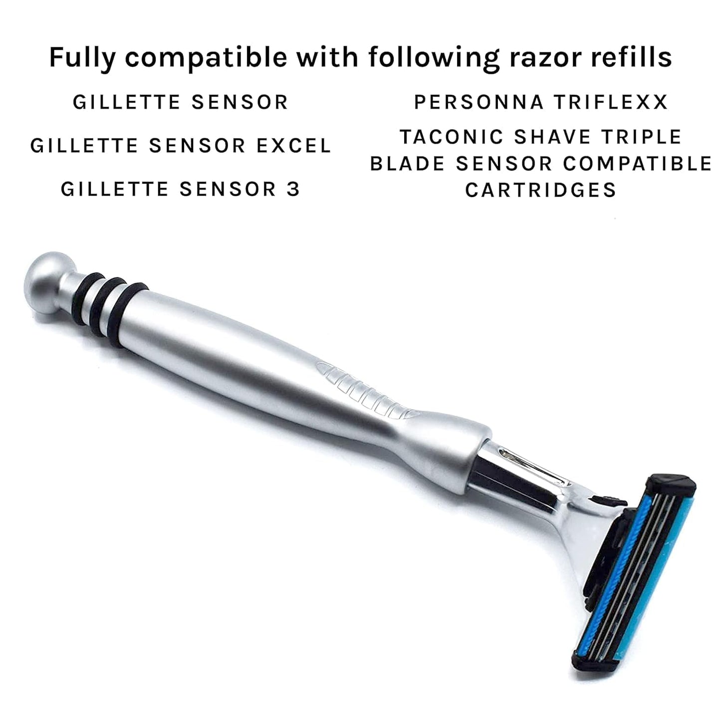 Gillette Sensor Compatible Triple Blade Razor - Heavyweight Pivot Head for a Smooth, Close Shave | Includes 1 Preloaded Blade