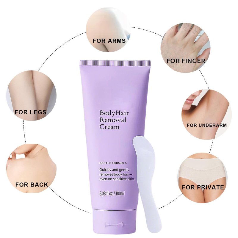 Hair Removal Cream for Women, Plant-Based Sensitive Skin Formula, Gentle and Effective Depilatory Formula for Legs, Arms, and Bikini Area (1)