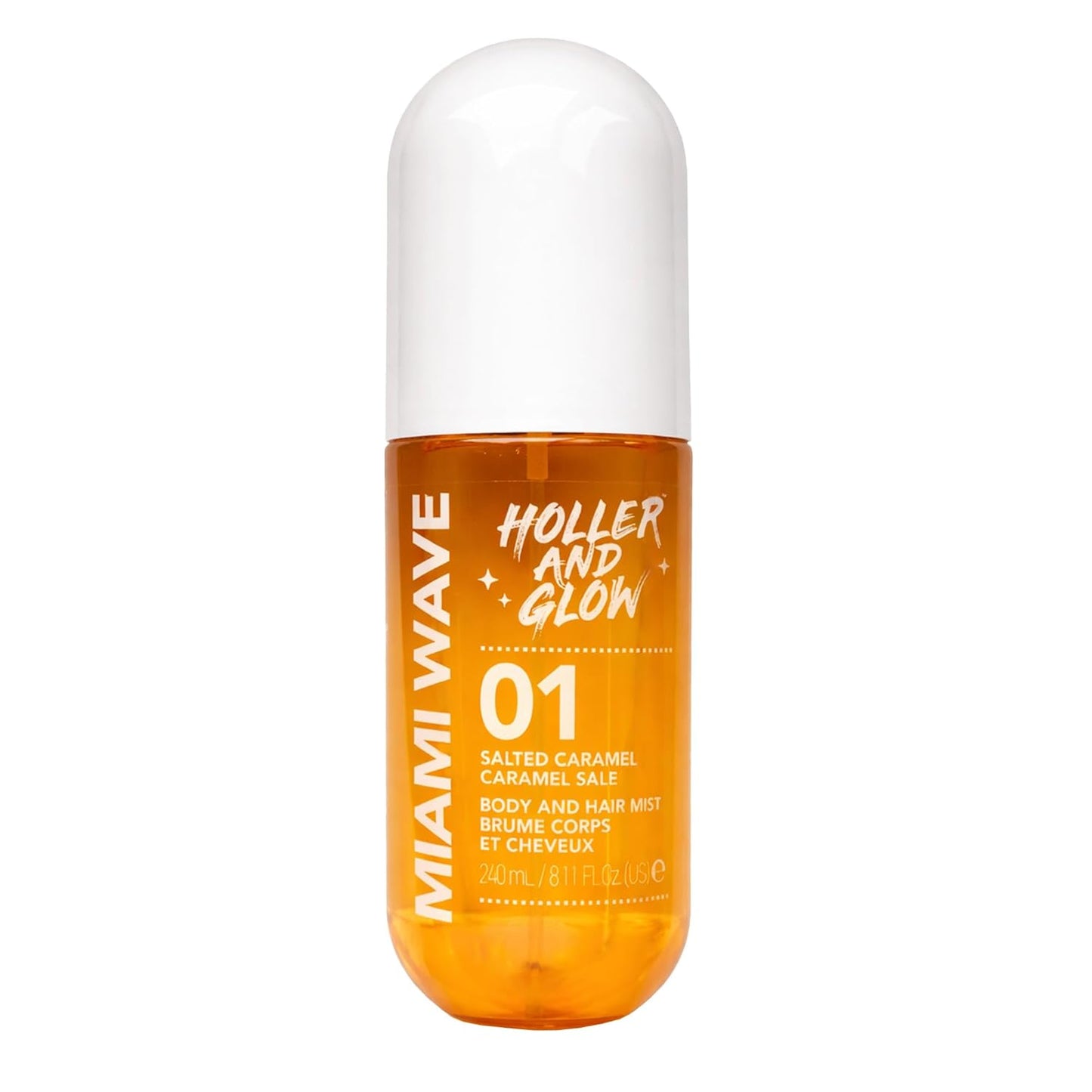 Miami Wave Salted Caramel Body & Hair Mist - Sweet Coconut & Vanilla Scent | 8.11 Fl Oz