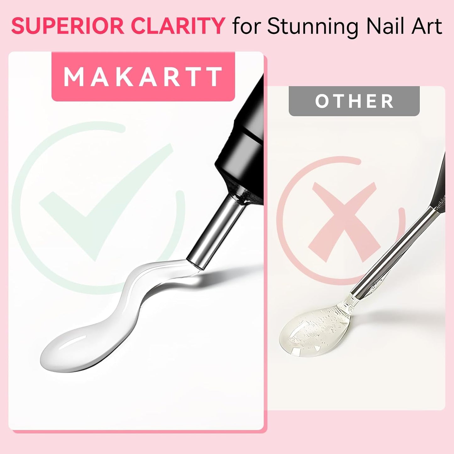 Makartt No Wipe Rhinestone Glue - Super Strong Nail Charm Gel for 3D Nail Art | 30G Bling Adhesive