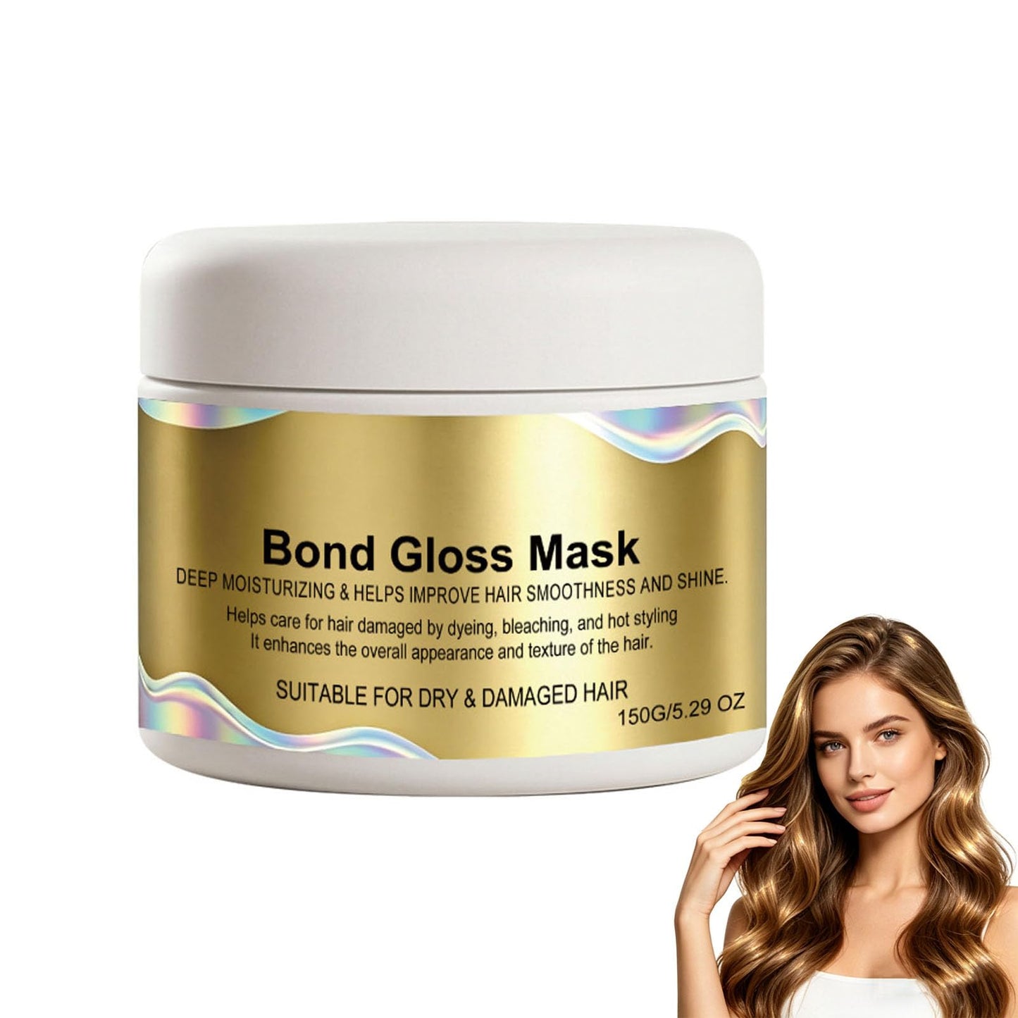 Bond Gloss Mask – Deep Repair Hair Mask with Hydrolyzed Keratin, 1PC