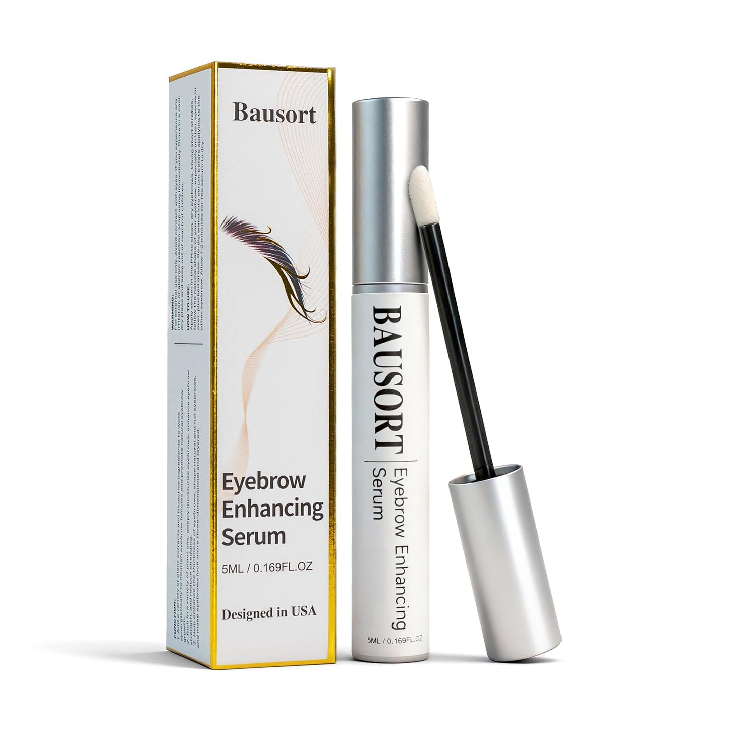 Eyebrow Growth Serum, Peptide Jojoba Eyebrow Serum Advanced Absorption for Longer, Thicker & Fuller Lashes and Brows, Vegan & Cruelty-Free, Clinically Tested (5mL)