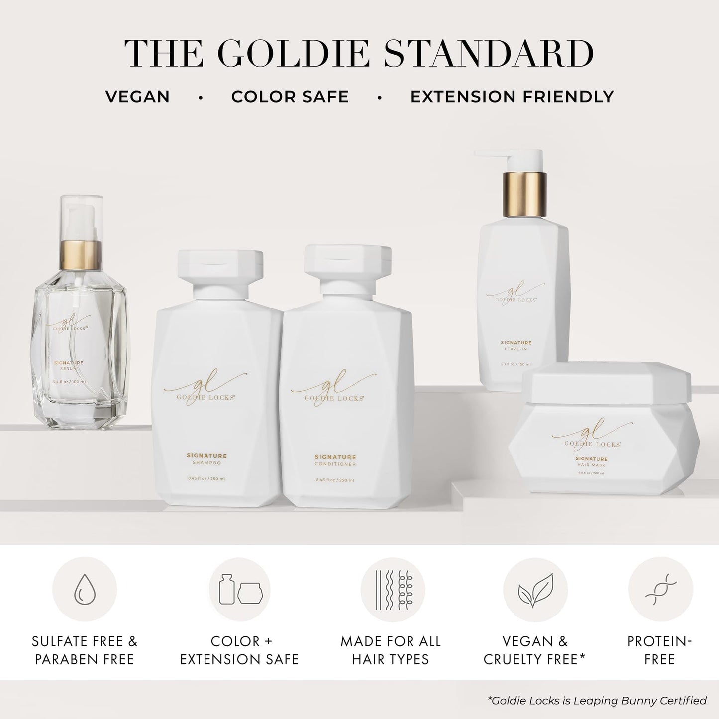 Goldie Locks Ultra Hydrating Hair Mask - Frizz Control and Deep Moisture Treatment - Adds Shine and Smoothness - Safe for Extensions & Color-Treated Hair - Protein-Free - 6.8 fl oz(Packaging May Vary)