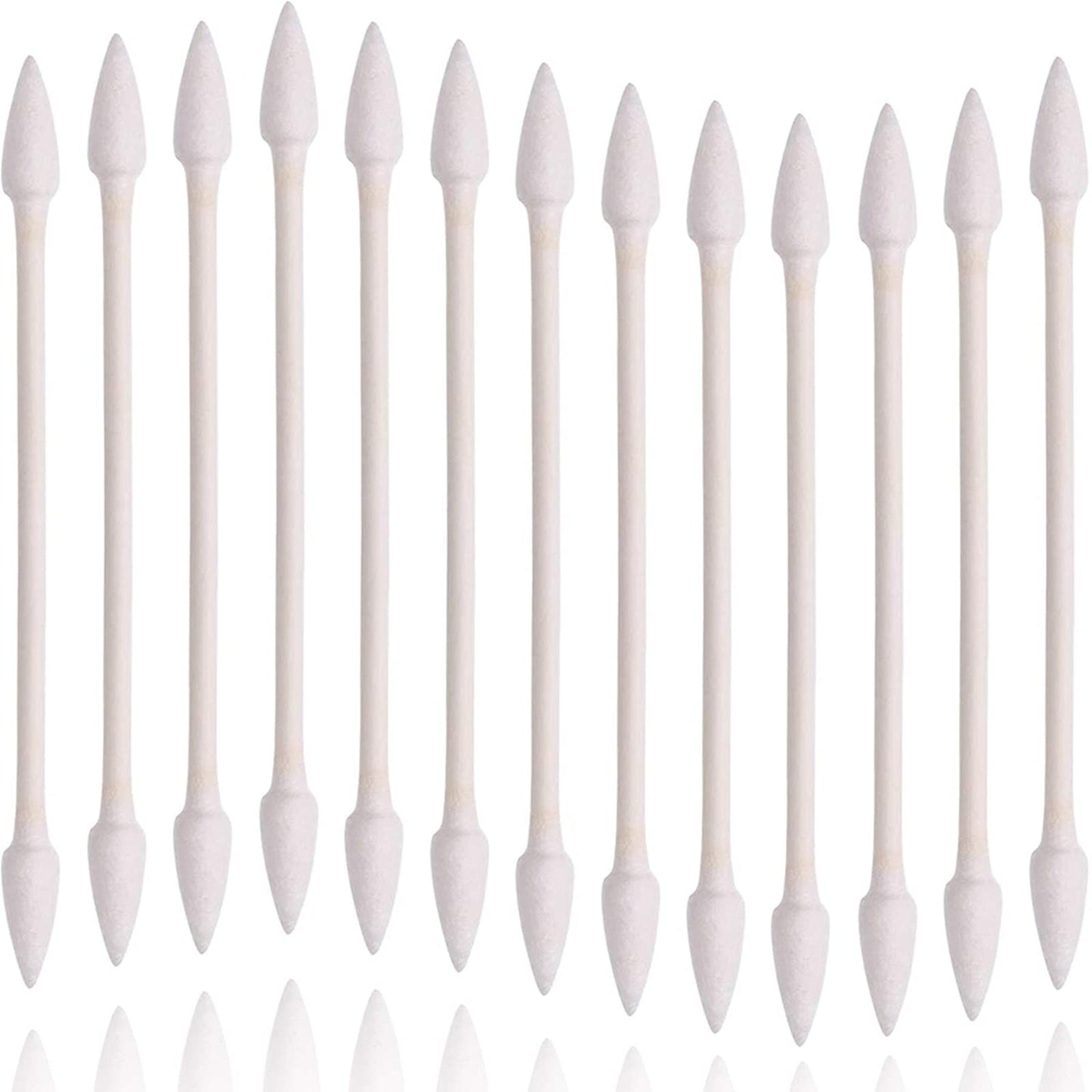 Pointed Tip Cotton Swabs 800 Pieces, Double Precision Tips with Paper Stick,Cotton Buds for Makeup Nails,4 Packs of 200 Pieces (Double Pointed)