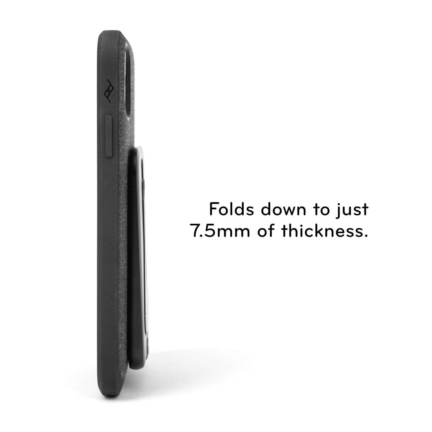 Peak Design Mobile Tripod, Black, Compact Design, Portable and Pocket Friendly, MagSafe Compatible, SlimLink Mounting, Use It as a 3-Legged Stand, Kickstand or Grip, Phone Tripod Stand