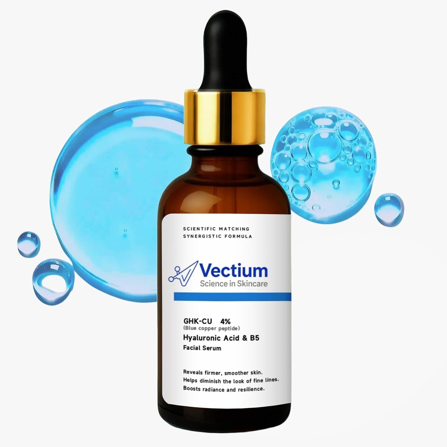 Blue Copper Peptide Serum 4% GHK-CU | Hydrating Anti-Aging Formula for All Skin Types - 30ml