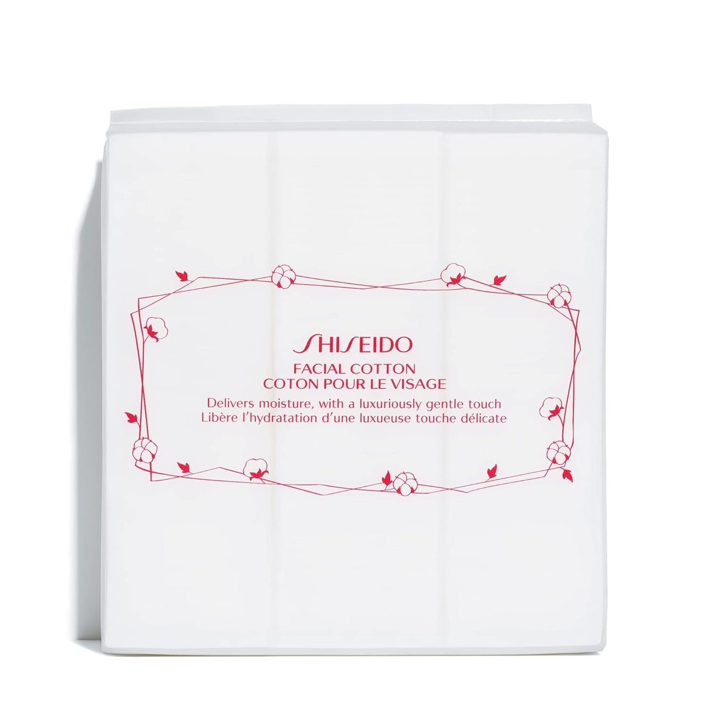 Shiseido Facial Cotton Pads - 165 Ultra-Soft Squares for Makeup Removal & Skincare | 100% Natural