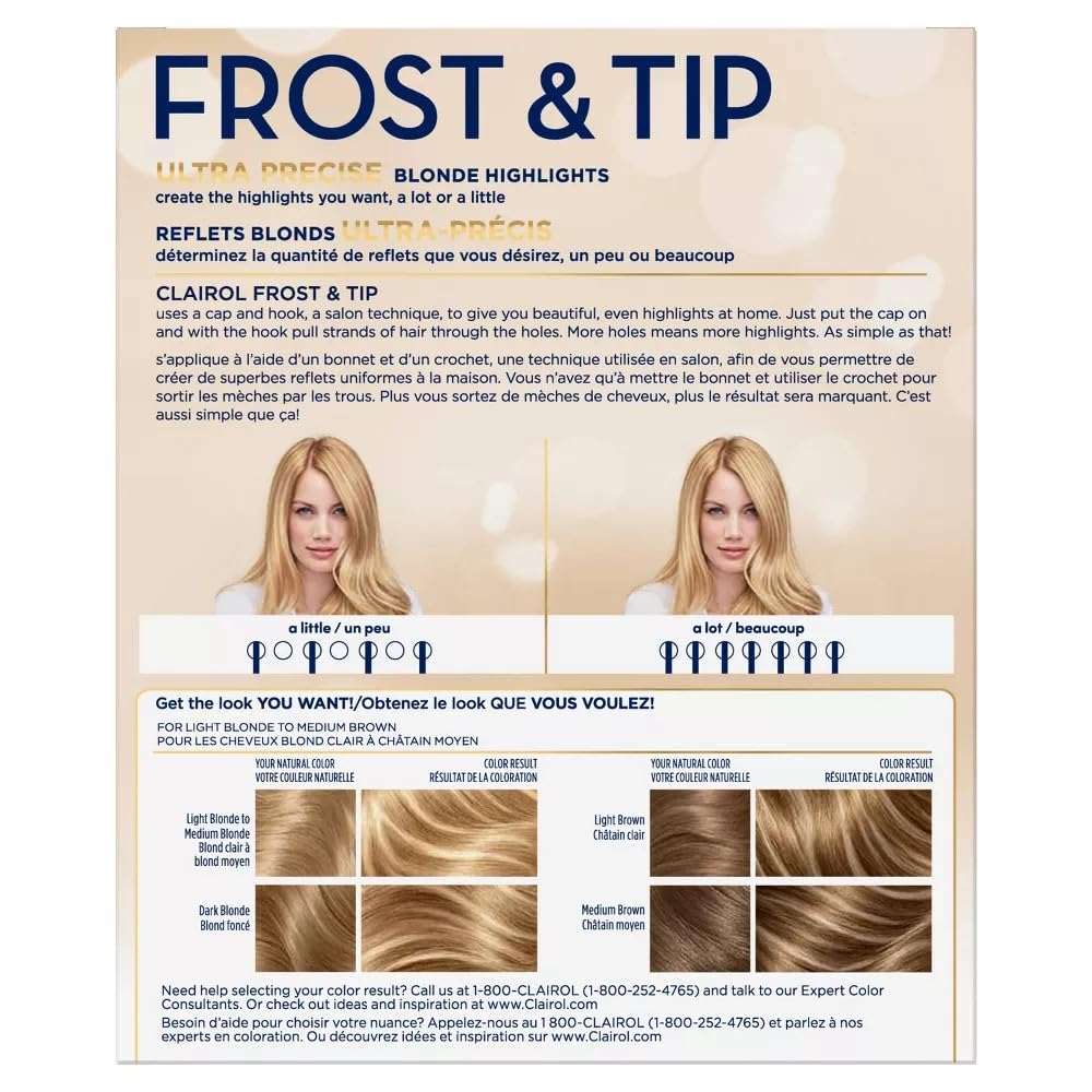 Clairol Nice'n Easy Hair Dye - Light Blonde to Medium Brown Color | Frost & Tip, 1 Pack