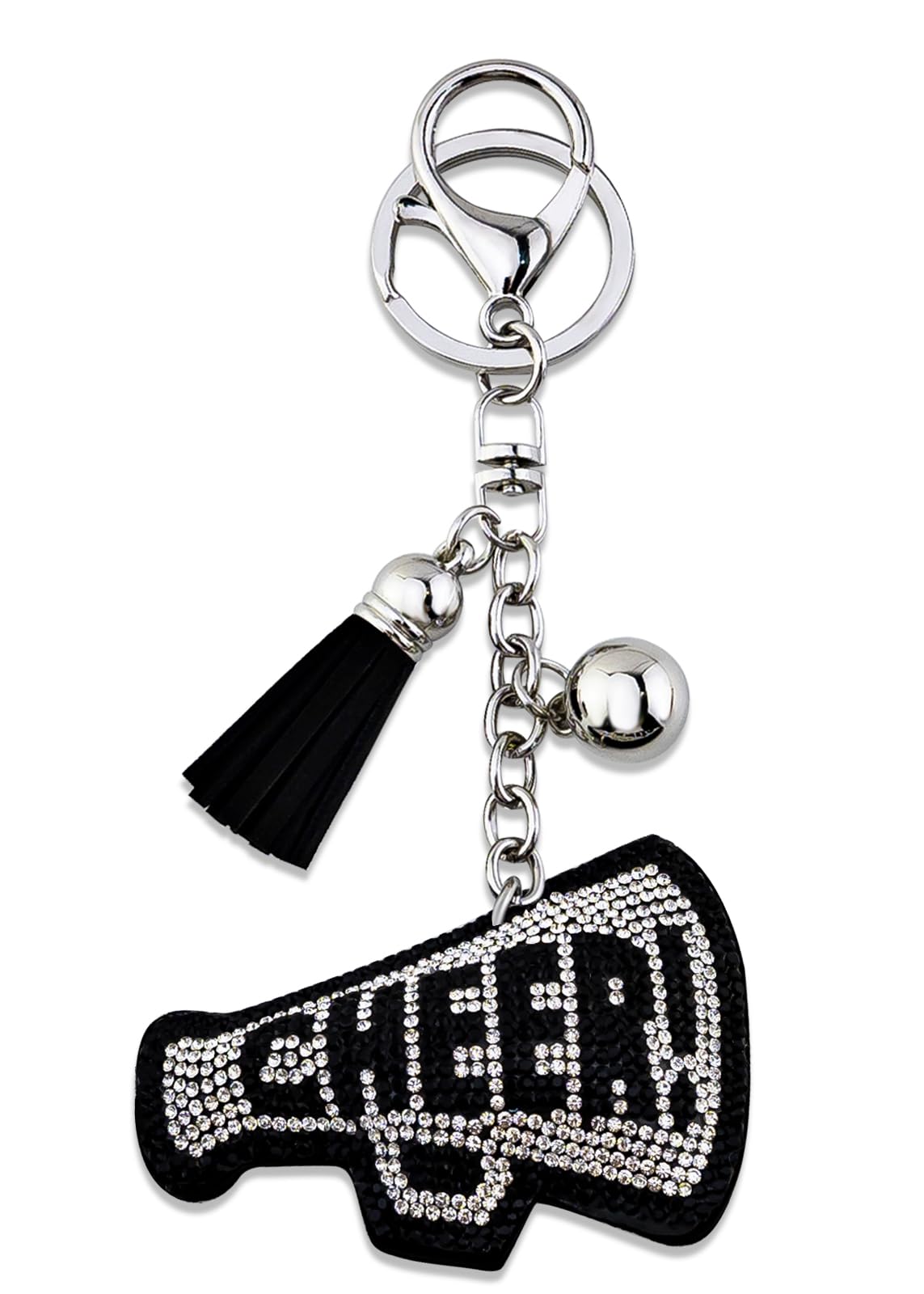Cheer Keychain Bling Cheerleading Gift Bag Charms for Purse Handbags Backpacks Rhinestone Accessories for Women