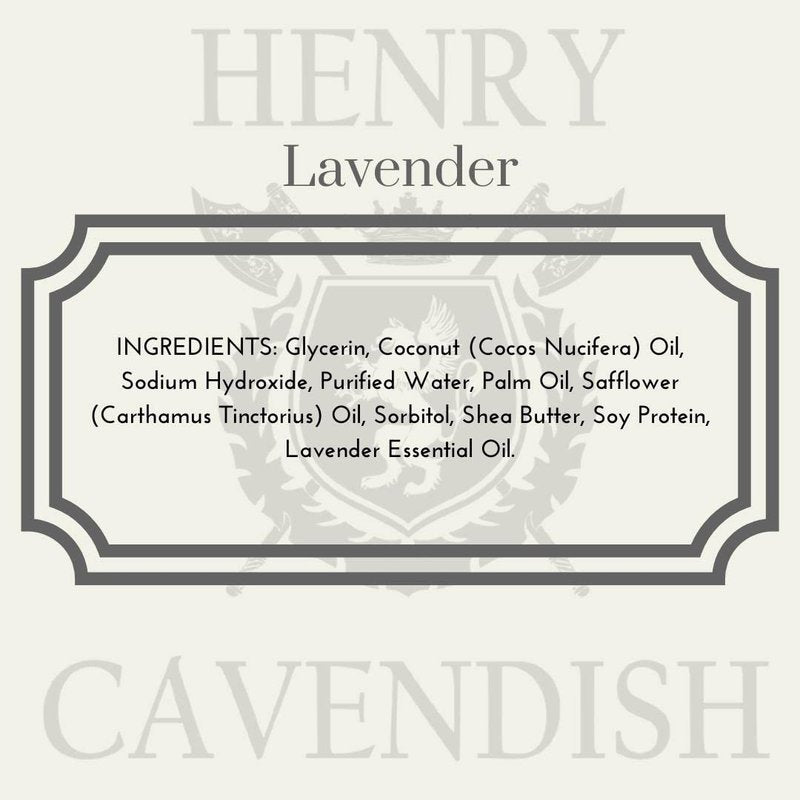 Henry Cavendish Shaving Kit with - Shaving Soap and Gentleman's Ceramic Shaving Soap Bowl with Handle. (Lavender)