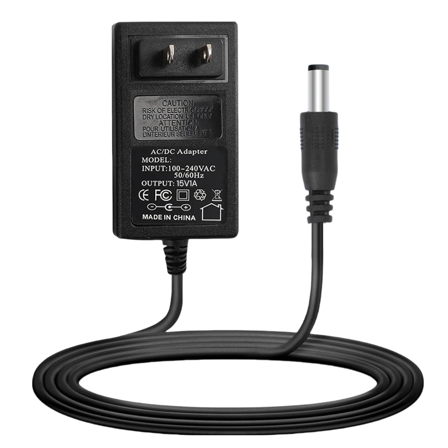 15V 1A DC Power Supply Adapter Charger Cable Compatible with Litter Robot 3,Litter Robot Power Supply, Self-Cleaning Cat Litter Boxes and More -6.6FT(Converter DC 5.5mm x 2.1mm/5.5mm x 2.5mm Plug)