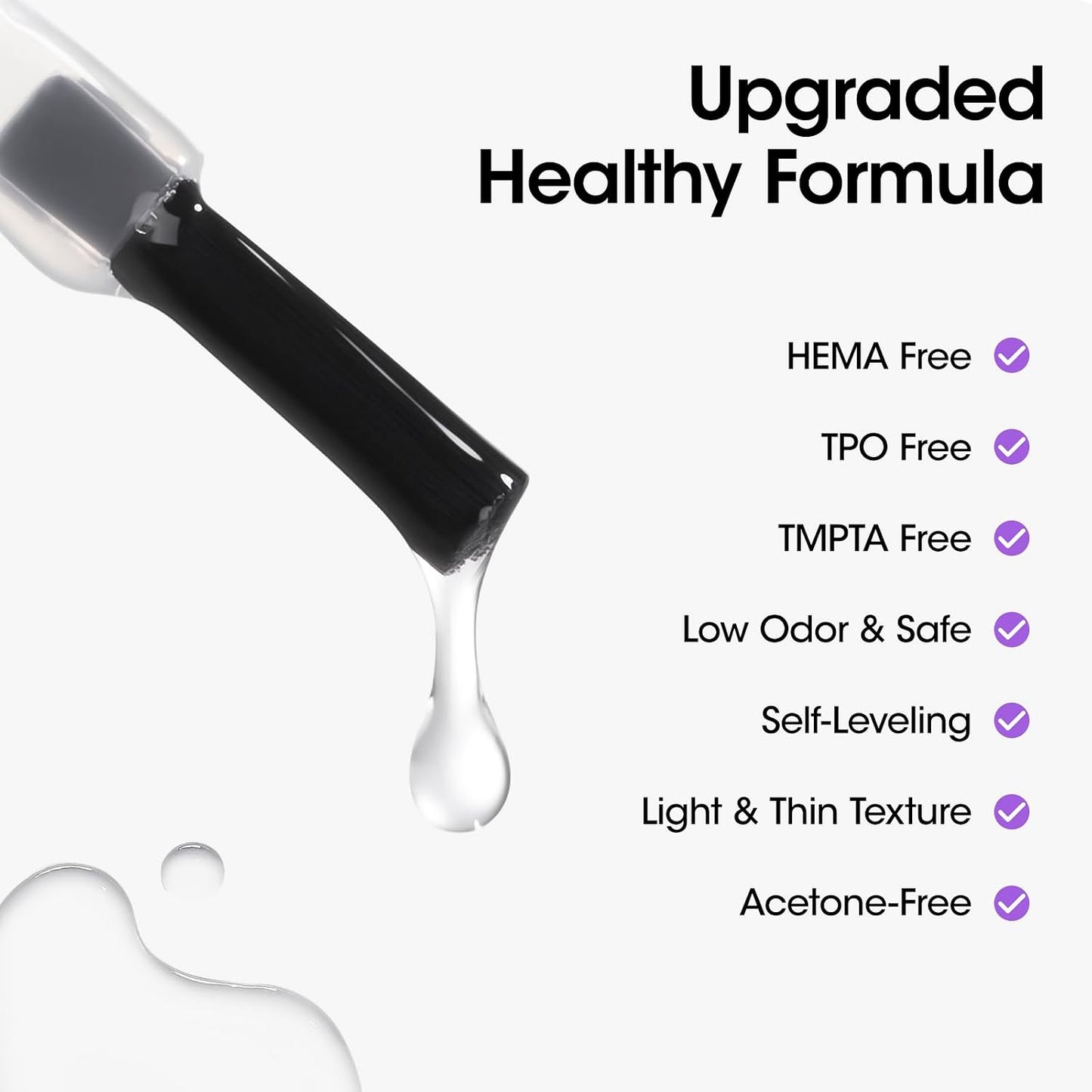 Quick Dry Peel Off Gel Base Coat - Lamp-Free, Non-UV Formula for Weak Nails | Easy Removal for Beginners
