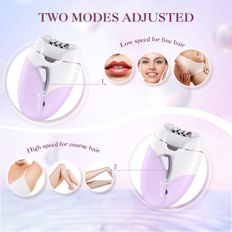 Epilator for Women with 36 Tweezers, Portable Facial Hair Removal for Women, 2-Speed Adjustable Epilator Facial Hair Removal, Pluxy Hair Rmoval Epilators for Face, Lips, Arms, Underarms, Legs, Bikini