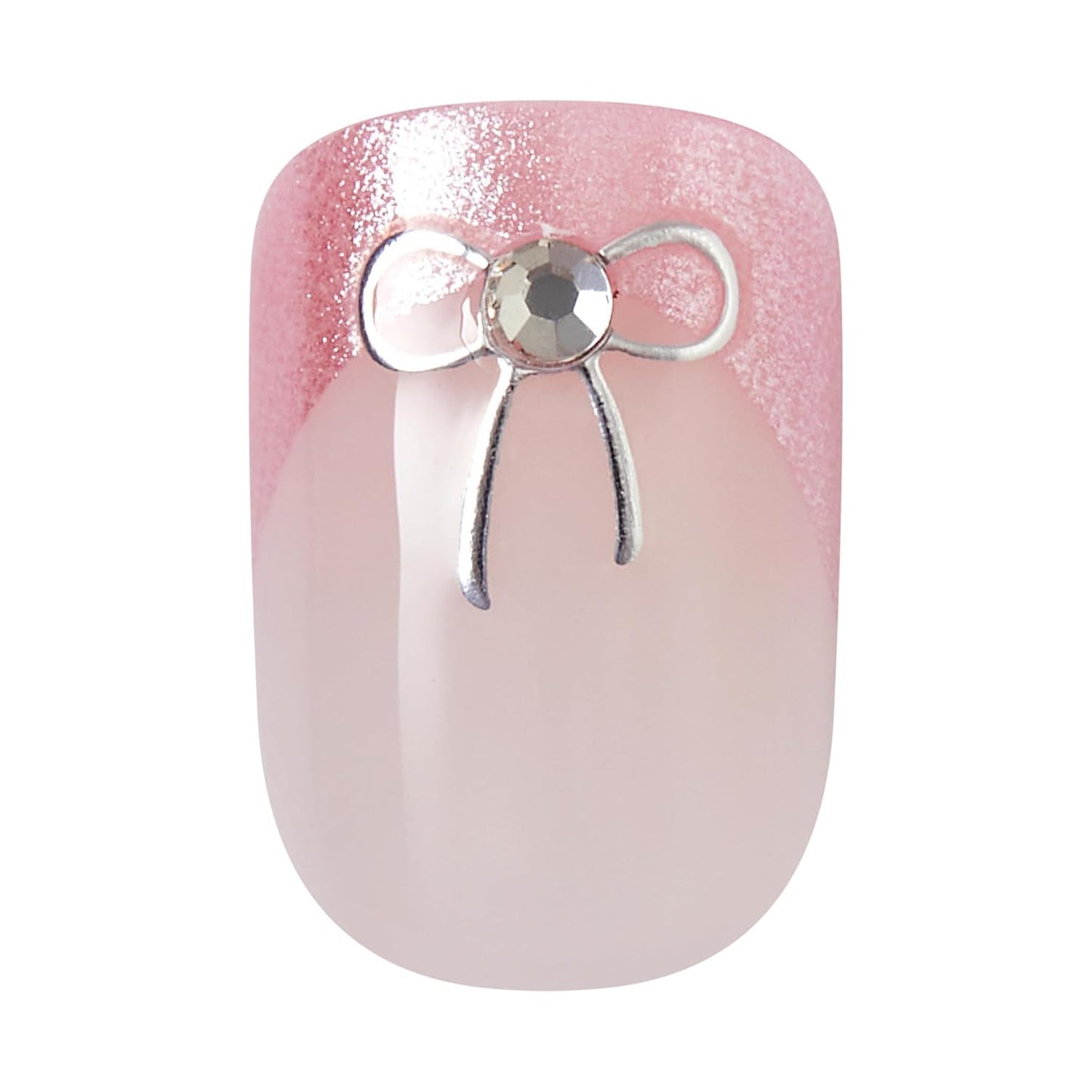 Kiss Impress Press-On Nails - Soft Petals Design, Pink Squoval Shape | Short Size, 30 Nails Included