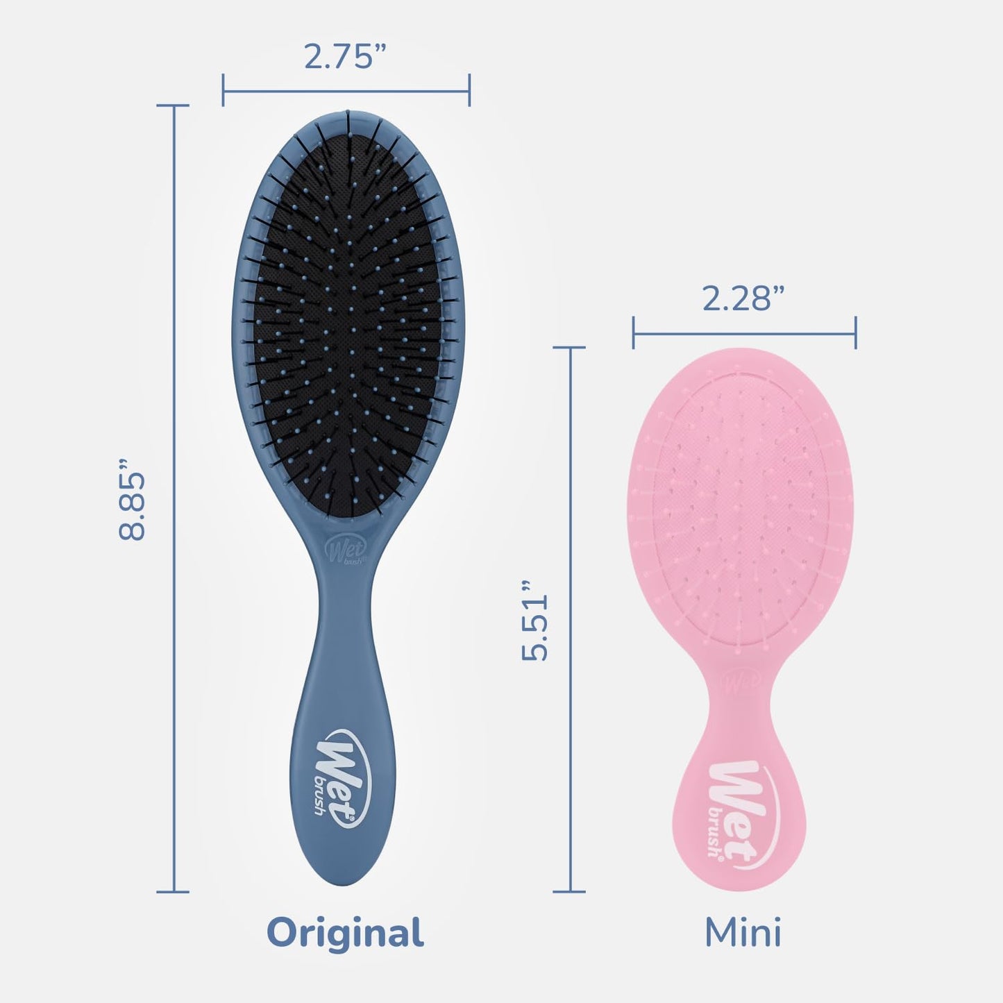 Wet Brush Original Detangler Hair Brush - Elemental Blue | Ultra-Soft IntelliFlex Bristles for Easy Detangling
