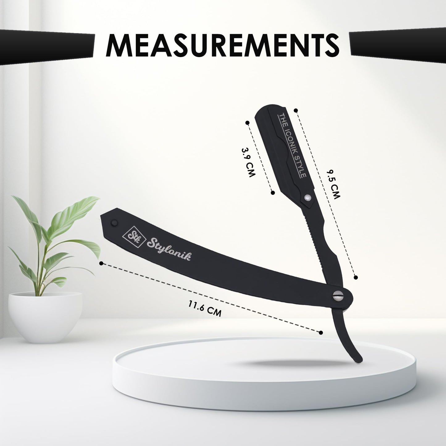 Stylonik Straight Razor for Men – Professional Straight Edge Razor Kit for Men with 60 Single/30 Double Sided Straight Razor Blades and Barber Razor Leather Case