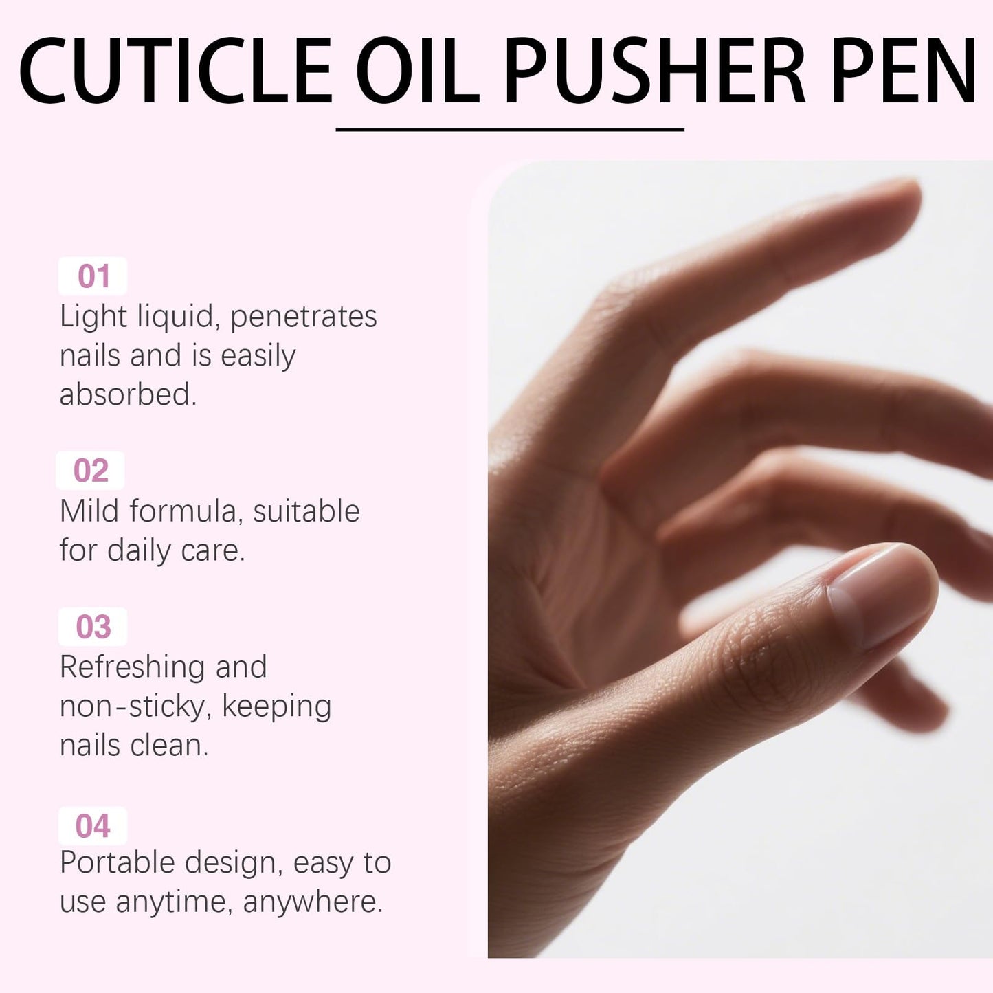2-in-1 Cuticle Oil Pusher Pen,Ceramic Cuticle Oil Cuticle Pusher Nail Oil Pen for Dry & Damaged Nails,Nail Care Tool For Repair & Nourish Nails,Moisturize Strengthen Brighten (2 pcs)