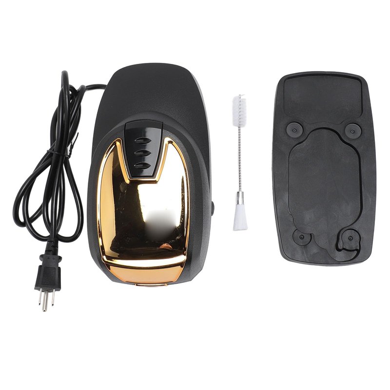 Professional Hot Lather Machine for Shaving Large Capacity Electric Foaming Machine Shaving Foam Machine for Home Salon Barber Shop, Black Gold (US Plug 110V)