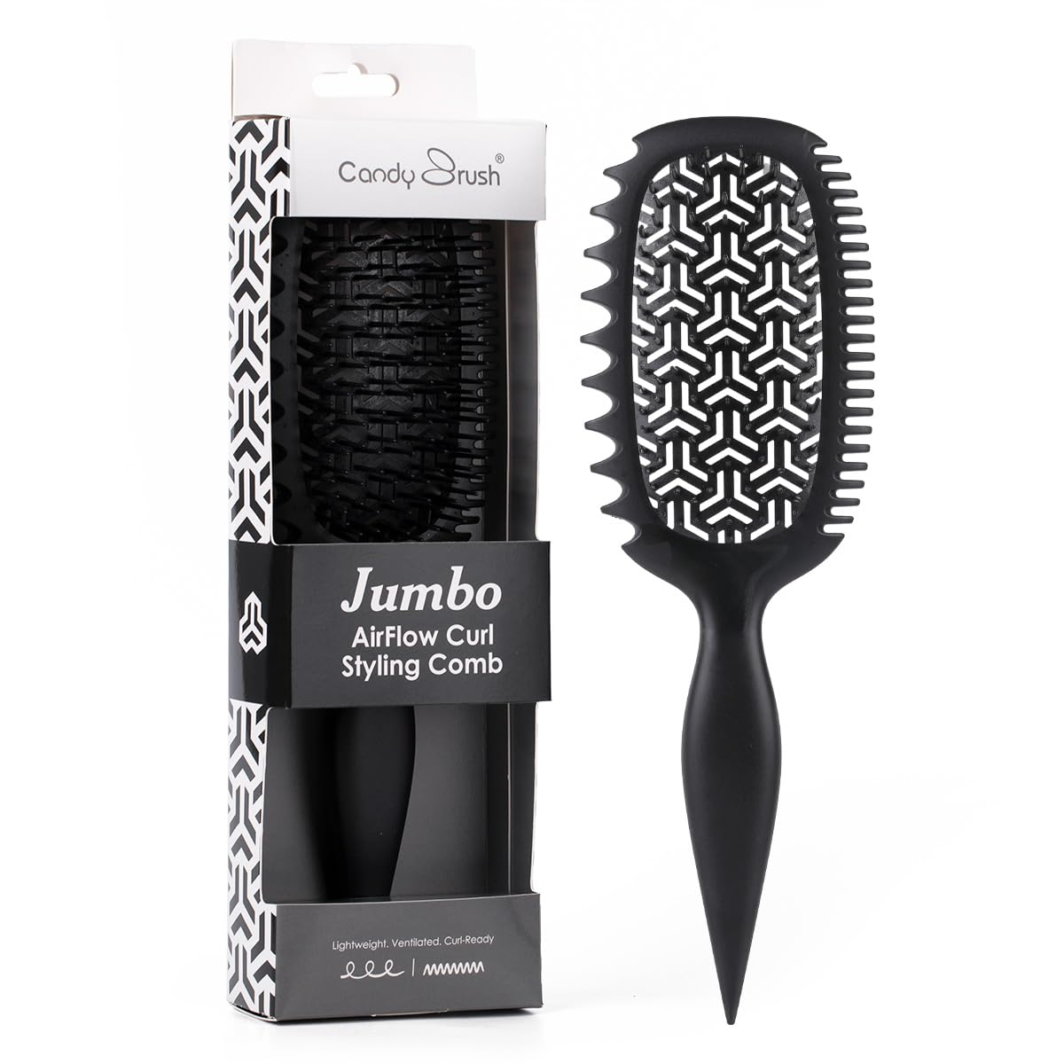 Curl Defining Hair Brush - Effortlessly Detangle & Style | Vented Design for Wet/Dry Hair