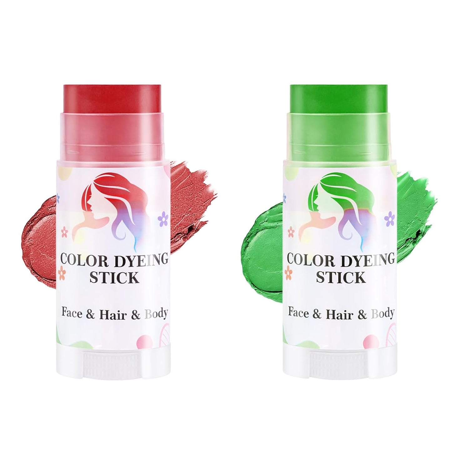 Temporary Pink Hair Color Stick - Waterproof & Washable Hair Dye for Festivals, Raves, Cosplay | Face & Body Paint