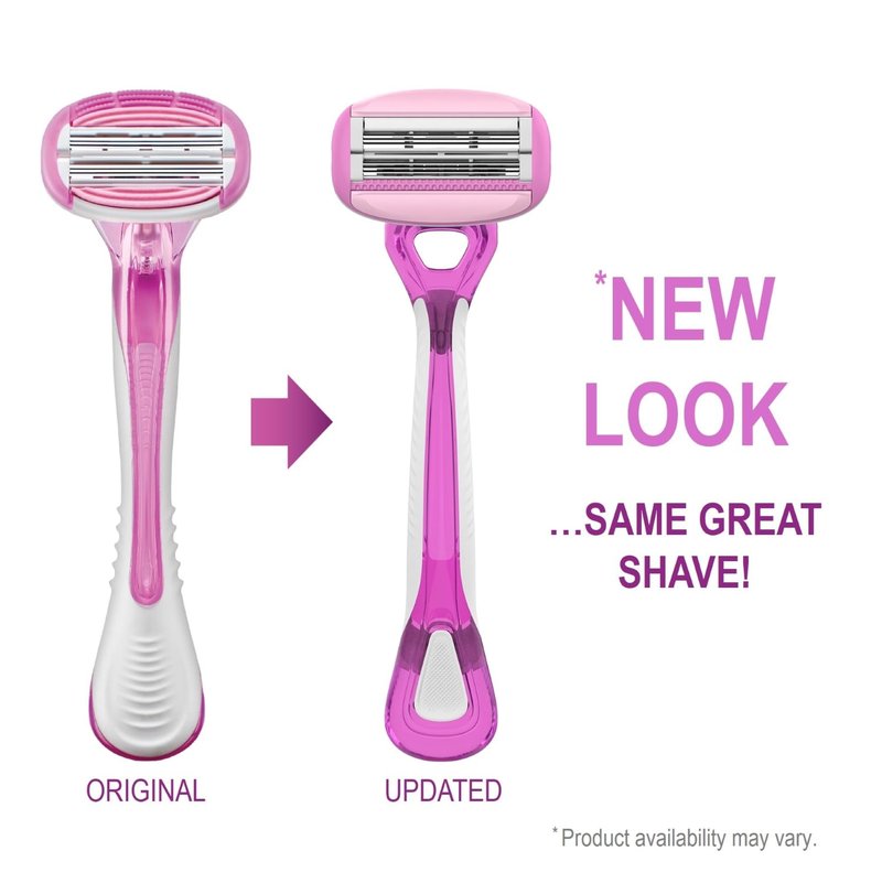 Pure Silk Contour 6 Disposable Razors for Women | 6-Blade Premium Razor Value Pack | Double-Flex Pivoting Head, Dual Moisture Bars Infused with Aloe, Vitamin E, Argan Oil | 3 Packs (9 Total Razors)