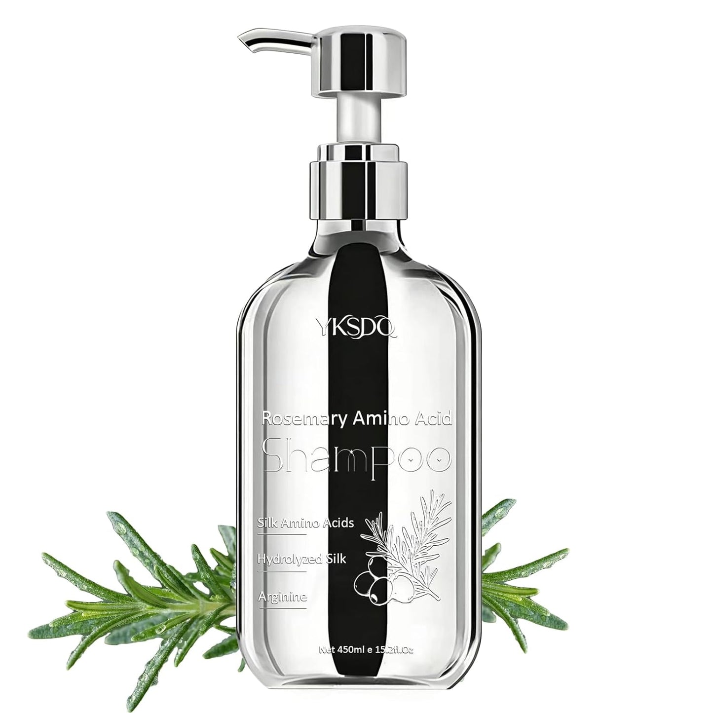 Rosemary Shampoo - Unisex Sulfate-Free Formula with Hydrolyzed Collagen & Amino Acids | Nourishing Hair Care for Fuller-Looking Hair