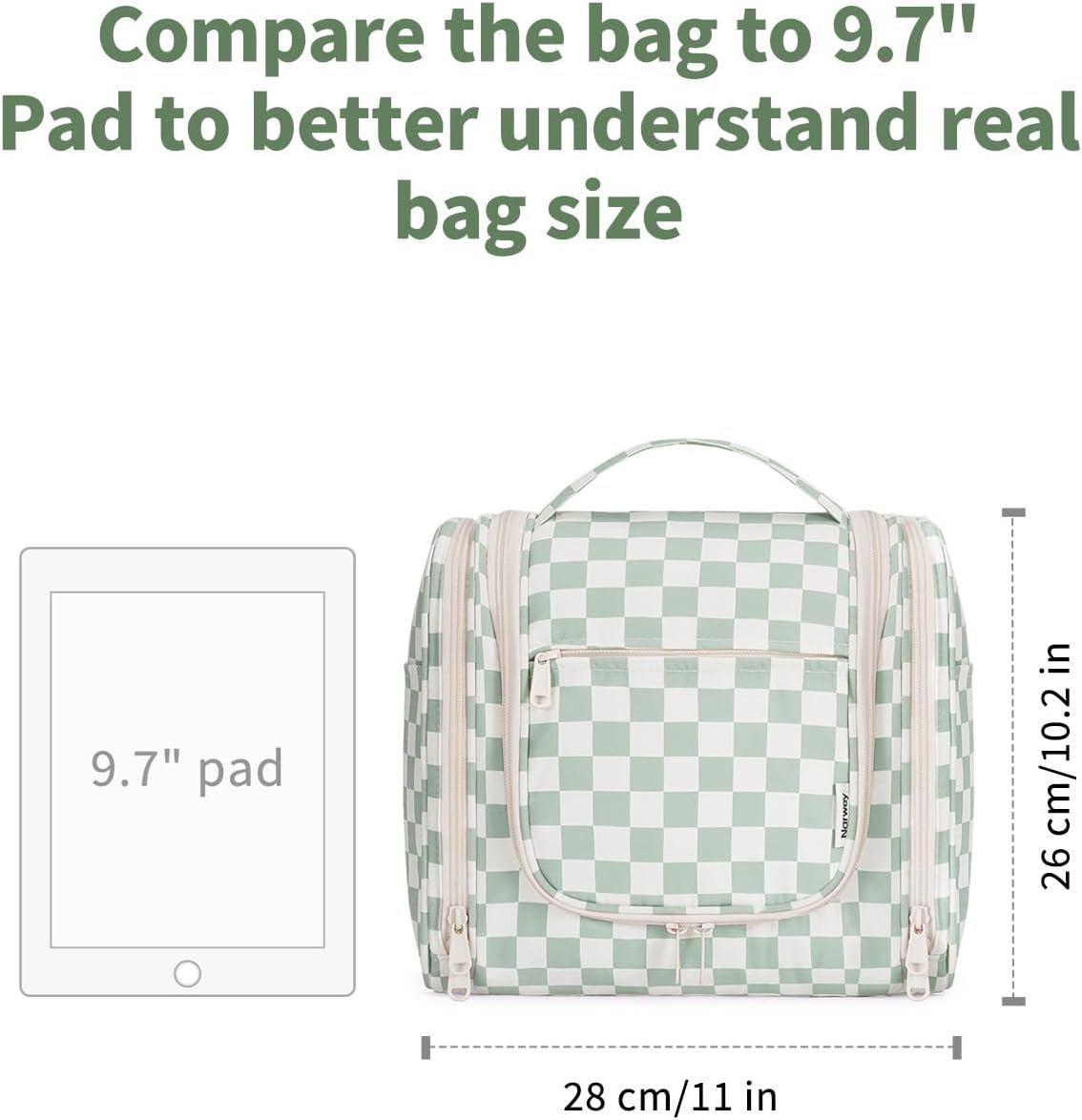 Hanging Toiletry Bag for Women - Travel Makeup Organizer with Multiple Compartments | Compact & Stylish Design
