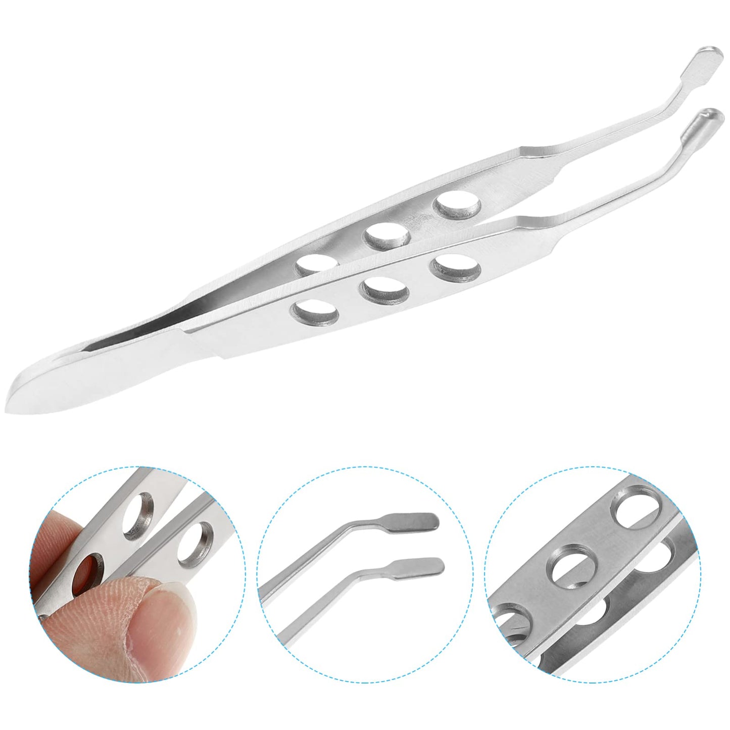 Uonlytech Meibomian Gland Expressor, Stainless Steel Eyelid Massage Professional Face Care Craft Tools for Dry Eyes