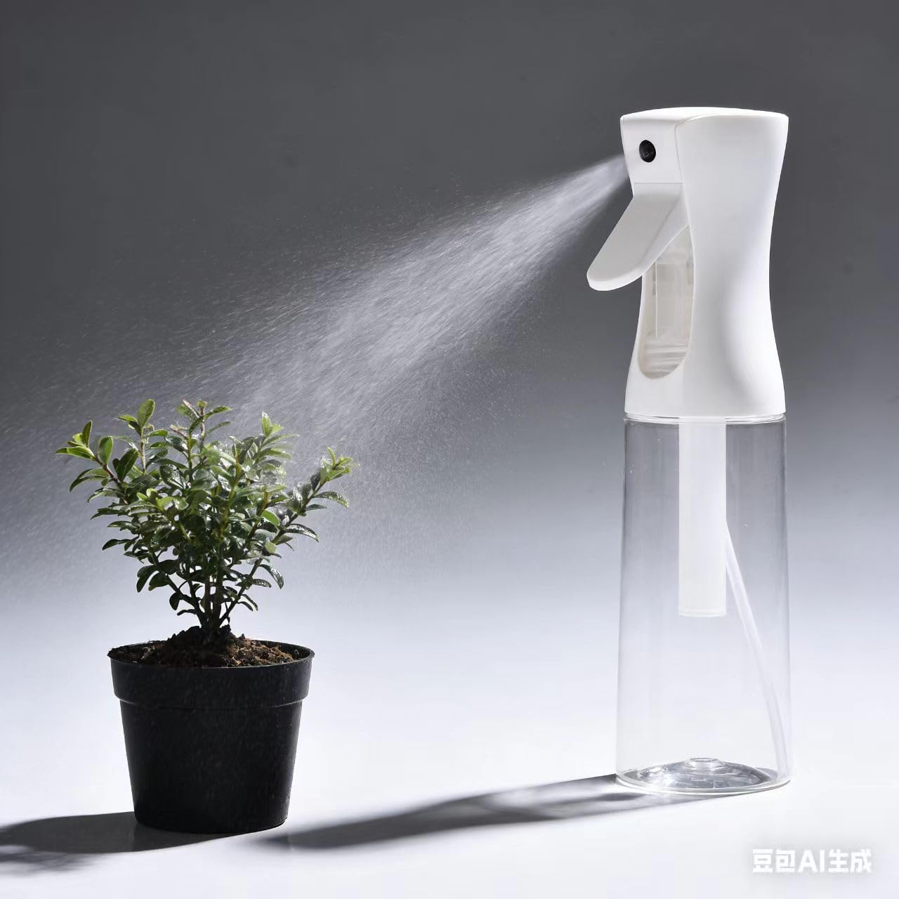 Ultra Fine Mist Spray Bottle - 200ml Continuous Sprayer for Hair Care | Travel Size Black Plastic Container