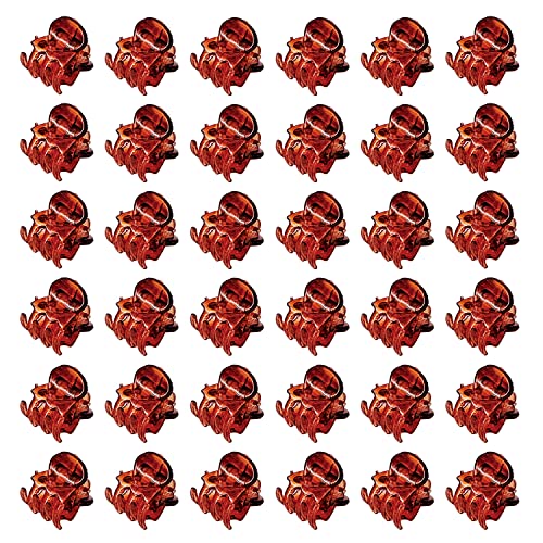 50 Pcs Mini Hair Claw Clips Set for Hair Styling - Black, White & Brown - Small, Strong Grip, Multifunctional Hair Accessories