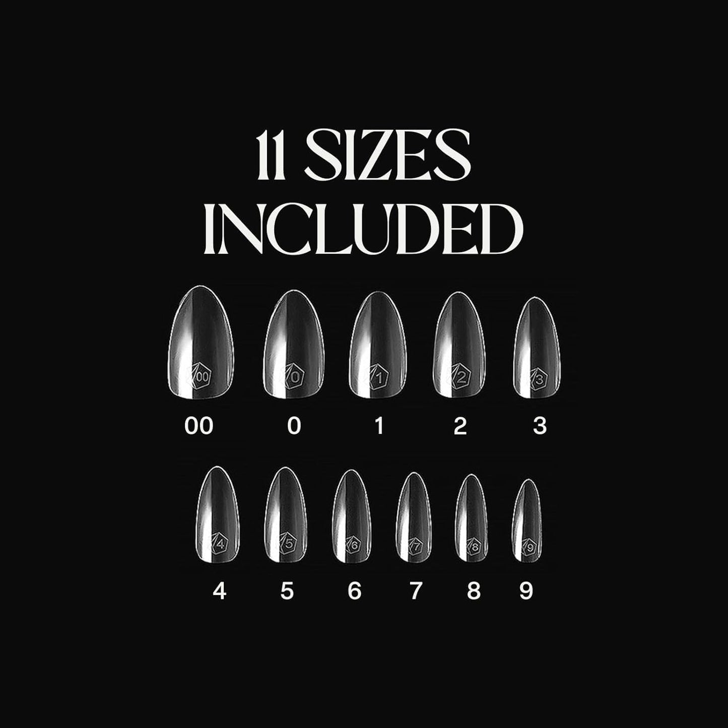 Apres Gel-X® Soft Gel Nail Tips - Natural Almond | 500pc in 11 Sizes (00-9) for Perfect Manicures