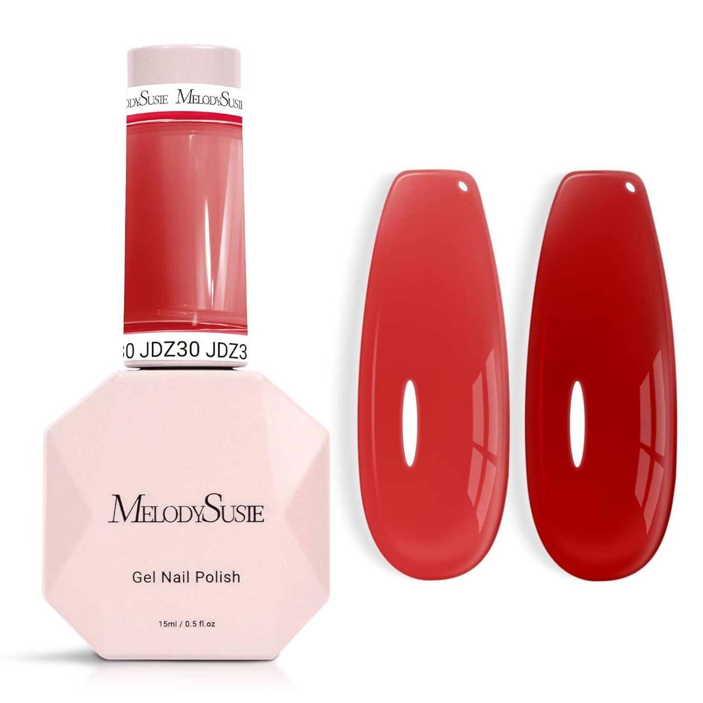 MelodySusie Nude Gel Nail Polish - Milky Pastel Color, 0.5 Fl. Oz | Soak Off UV LED for DIY Manicure
