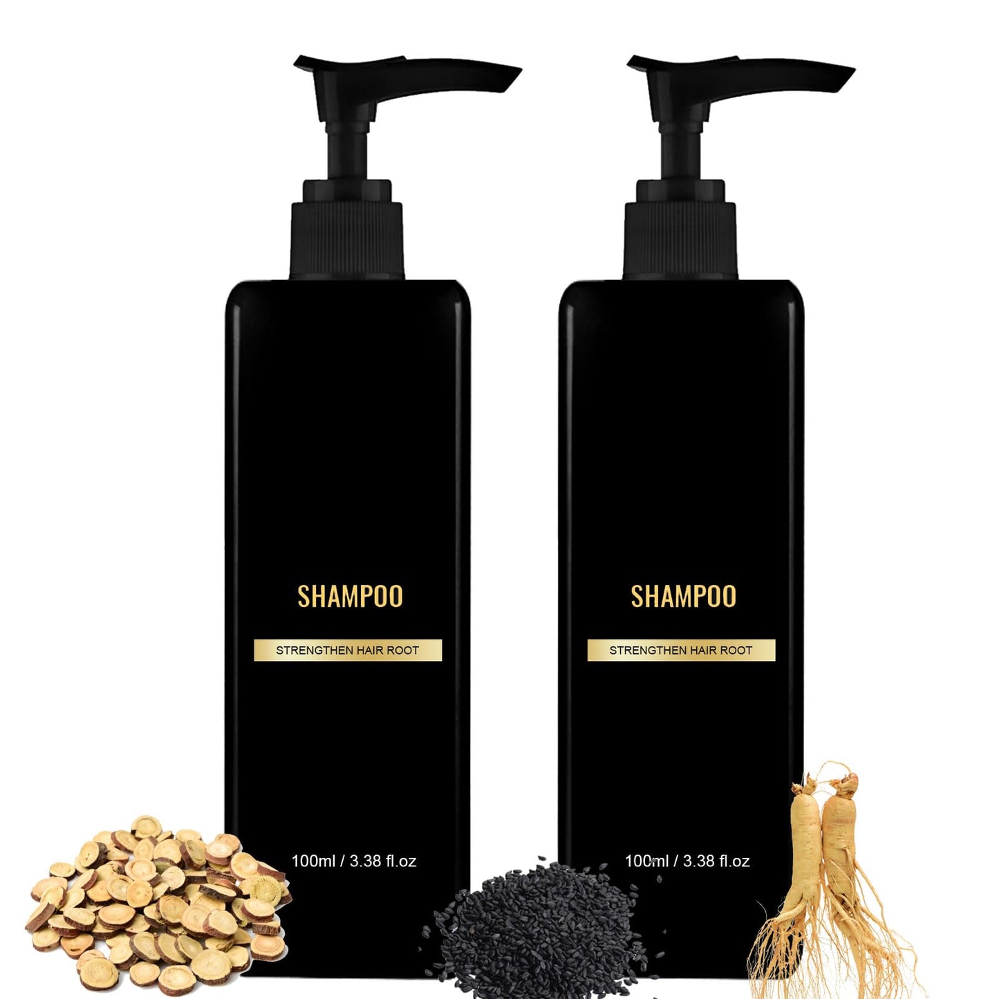 2Pcs Nourishing Shampoo for Men, Gentle Daily Hair Cleanser, Natural Botanical Infusion for Fuller Looking Hairs, Unisex Hair Care Shampoo 100ml*2