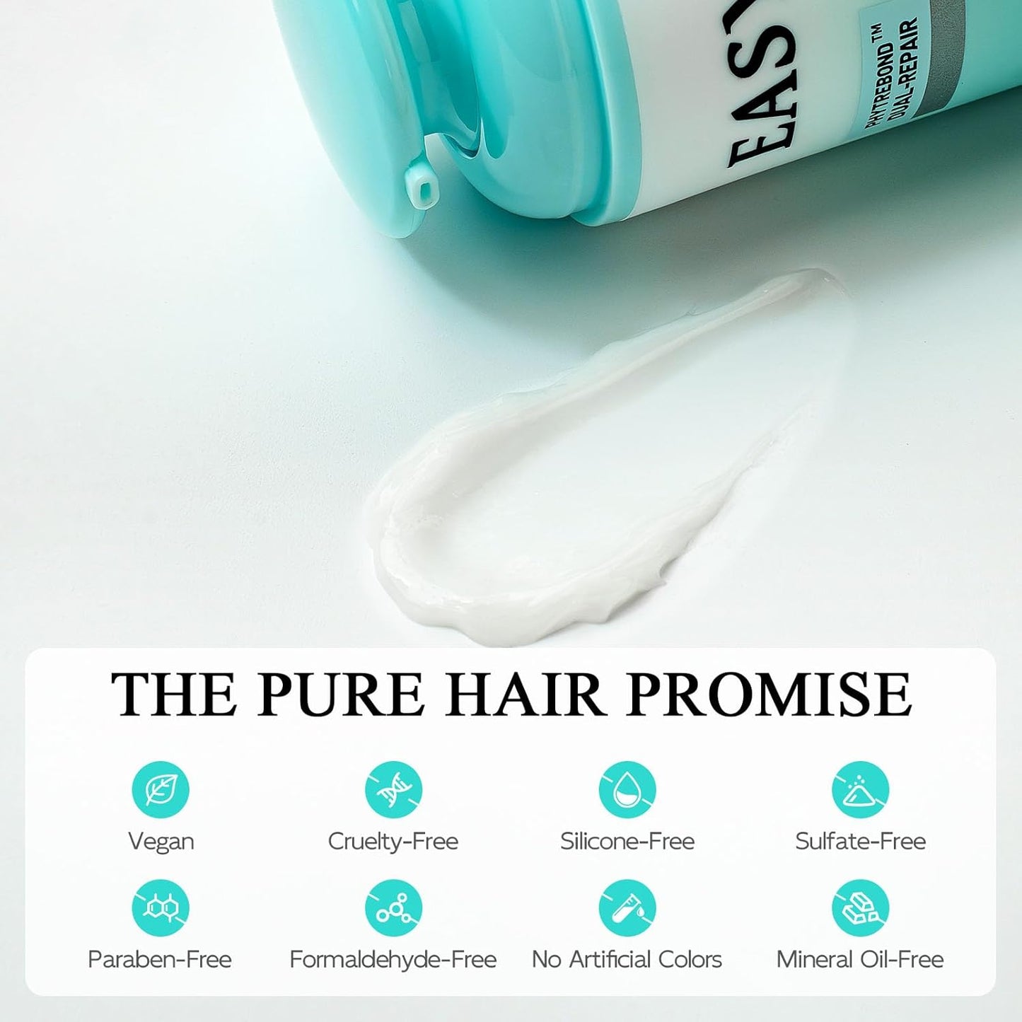 Vegan Bond Repair Hair Mask - Deep Conditioner with Peptides & Amino Acids | Hydrating Treatment for Damaged Hair