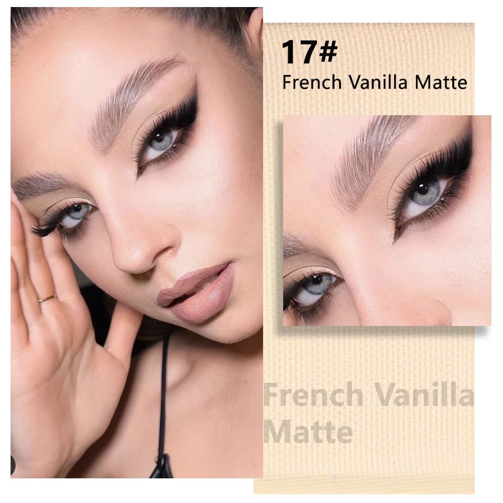 Matte Nude Beige Mini Eyeshadow Palette - High Pigment Cream Shades for Mature Eyes | Long-Lasting Monochrome Colors