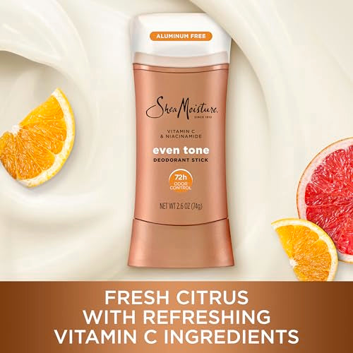 SheaMoisture Aluminum-Free Deodorant Stick, 72h Odor Control - 2.6 oz (2 Pack)