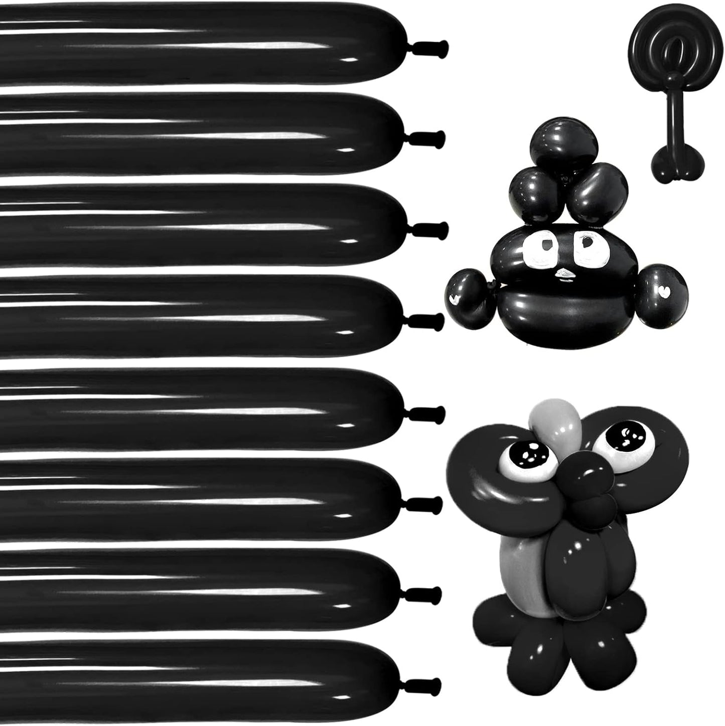 Clear 260 Balloons - Premium Long Skinny Latex Balloons for Animal Creations | 100 Pcs for Kids' Parties
