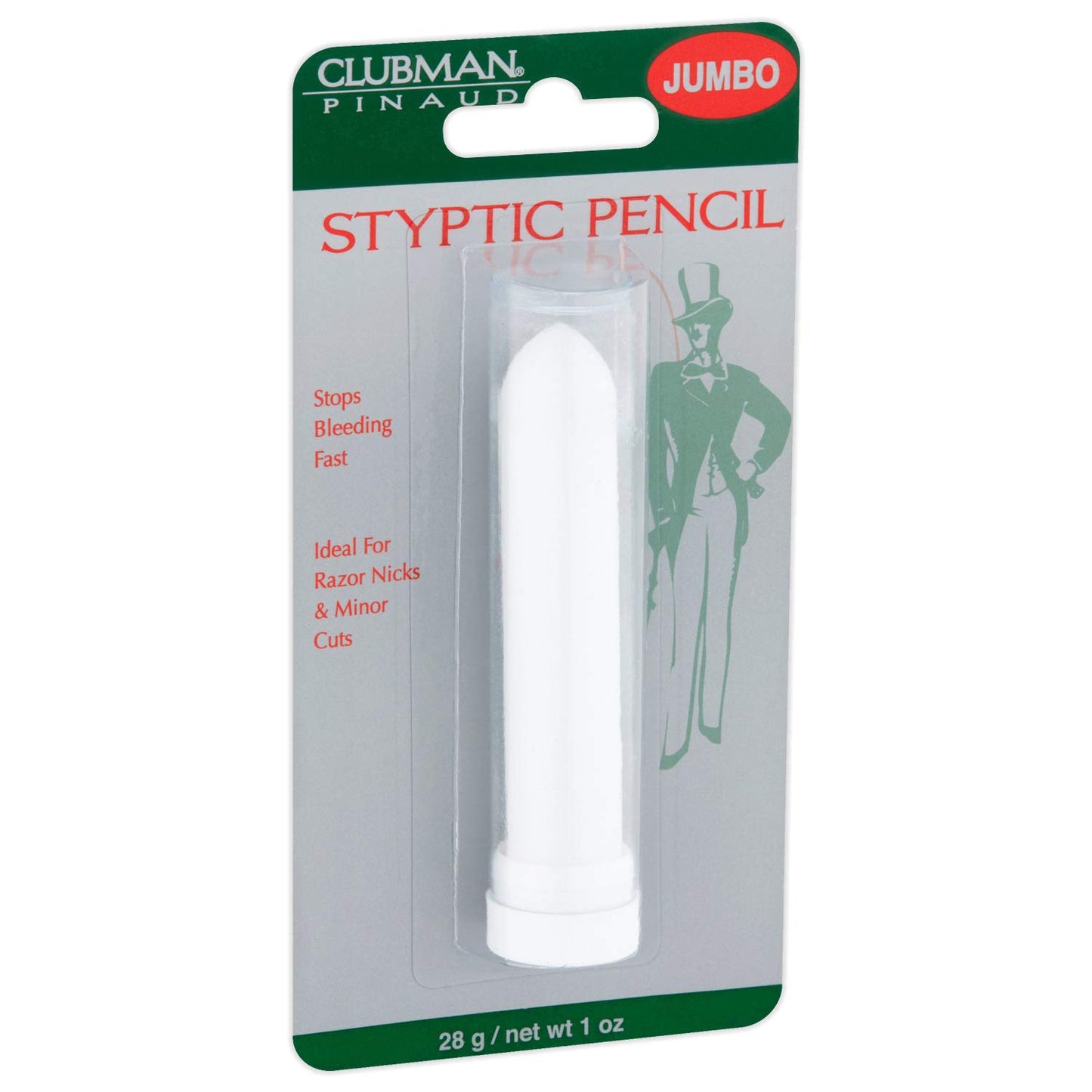 Clubman Pinaud Styptic Pencil Jumbo, Stops Bleeding Fast from Razor Nicks and Minor Cuts, 1 oz (Pack of 4)