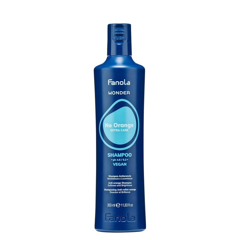 Fanola Wonder Blue Shampoo - Toning Shampoo for Brunettes | Neutralizes Orange & Brassy Tones - Vegan & Sulfate-Free (11.8 fl oz)