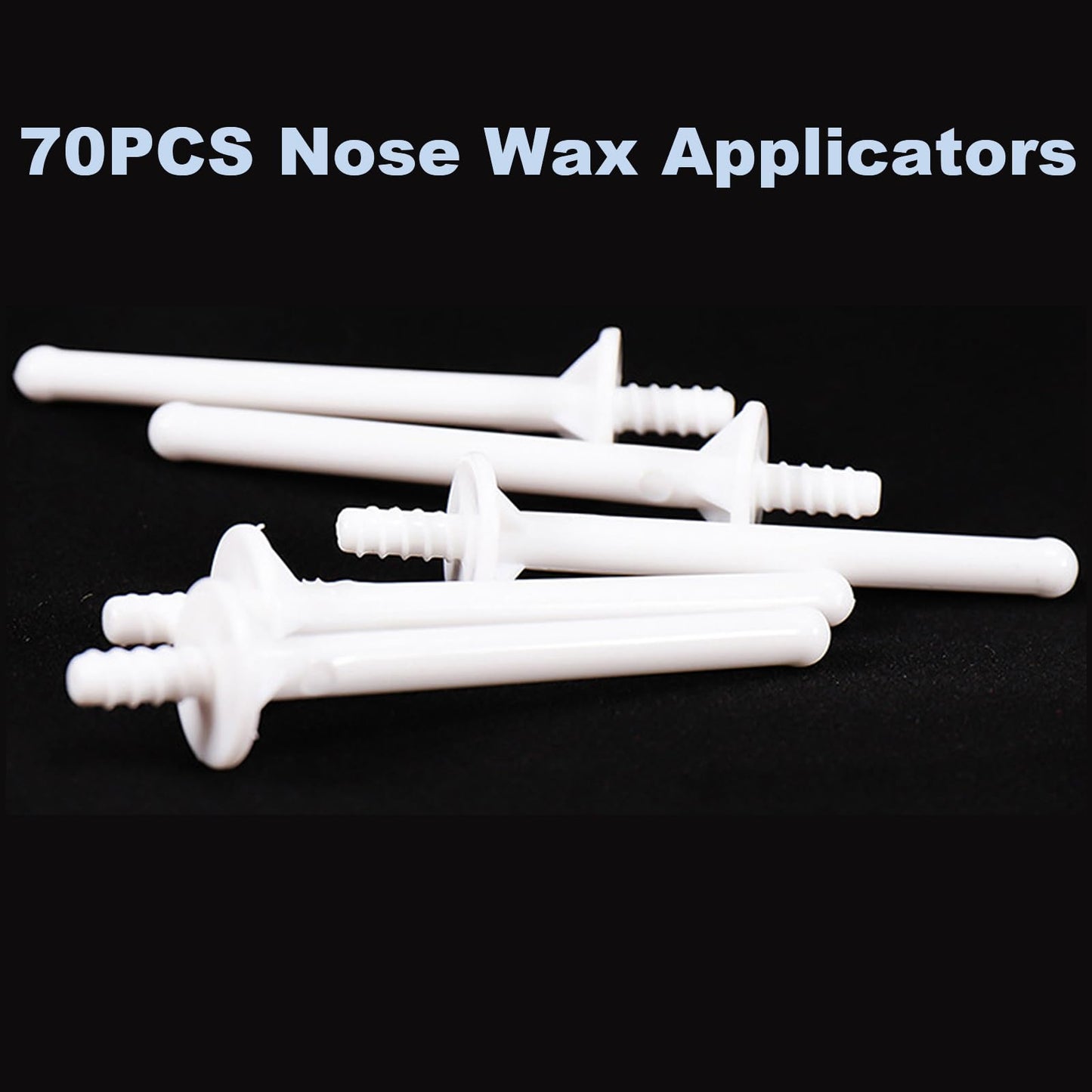 BlueZOO 70Pcs Small Wax Applicator Wands for Nostril Nasal Ear Cleaning, Home Salon Nose Waxing Sticks Facial Hair Removal for Men Women, Painless & Easy to Use, Personal Care Grooming Essential